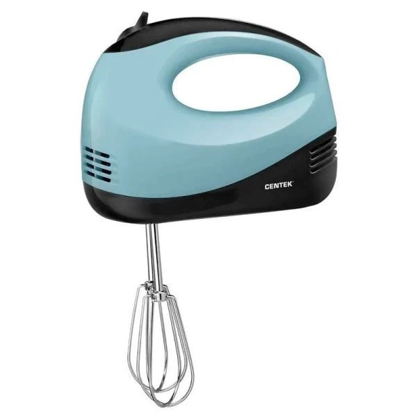Миксер нерж.сталь/пластик Centek CT-1127 синий/черный 250Вт, 5 скоростей, взбив/замешивание (6)