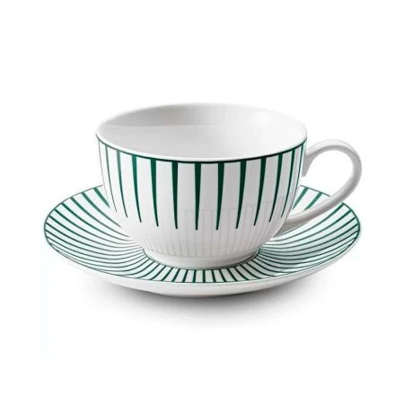 Чайный набор 2пр фарфор Teatro на 1 персону 245мл зеленый TET-43-G