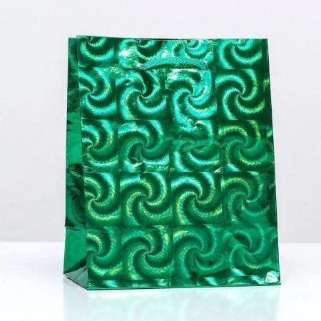 Пакет фольгированный 14*11*5см зеленый 9655552