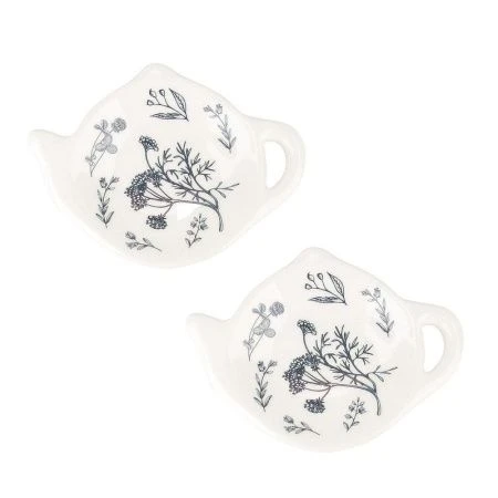 Подставка под чайный пакетик 2шт 12*9*1,5см керамика ЛУГОВЫЕ ТРАВЫ (120)