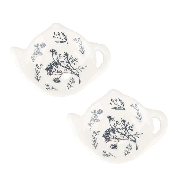 Подставка под чайный пакетик 2шт 12*9*1,5см керамика ЛУГОВЫЕ ТРАВЫ (120)