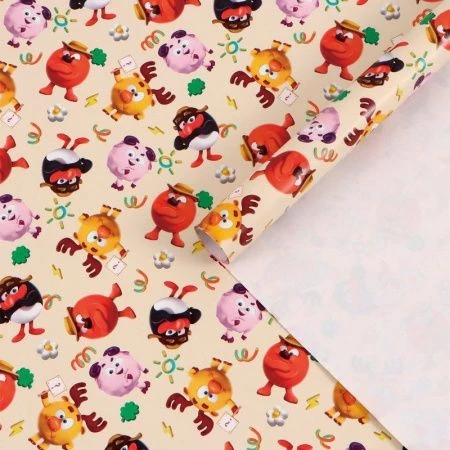 Бумага упаковочная глянцевая 50*70см Смешарики