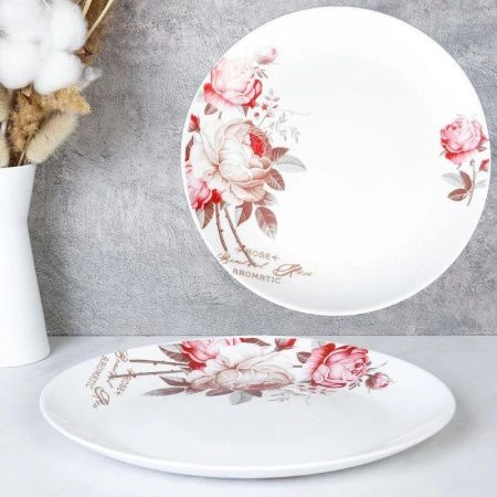 Тарелка мелкая 23,5см стеклокерамика ЧАЙНАЯ РОЗА обеденная LGW67595 (6916) (6/48)