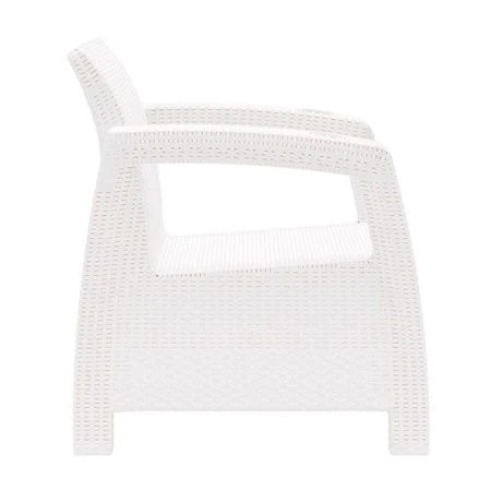 Кресло 73*70*79см пластик РОТАНГ-ПЛЮС белый (1)