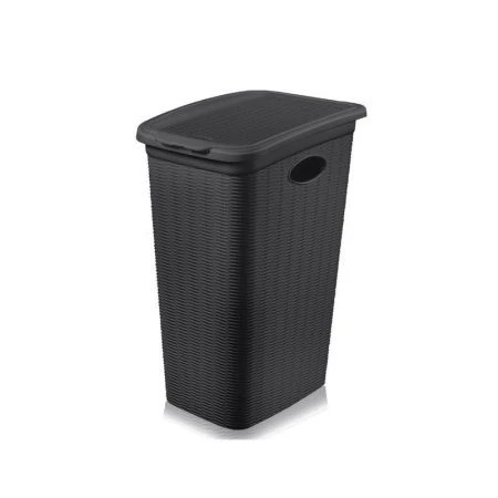 Корзина для белья 36л 400*290*545мм пластик ELEGANCE графитовый (6)