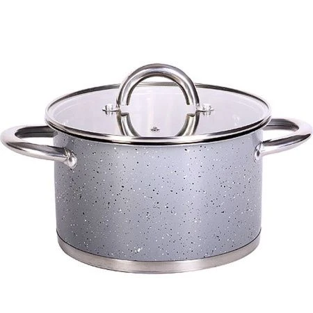 Кастрюля 2л нерж.сталь со стекл.крышкой 16см капс.дно индукция MB31274 (8)