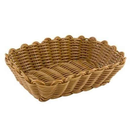 яяяКорзина прямоугольная пластик 23*16х6см коричневая RE-3126-30B (96)