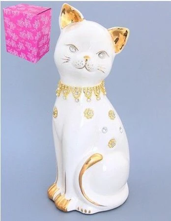 яяяФигурка Белая мурлыка 15*30см со стразами (8)
