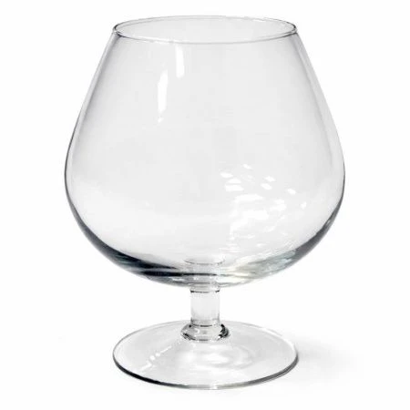 Ваза для цветов 13,8см стекло бокал БРЕНДИ малая на плитке (16/18)