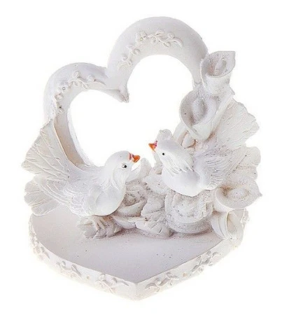 яяяФигурка Два голубя у сердца 9*8,5*10см 127299