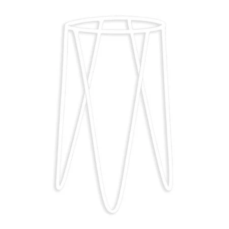 Подставка для цветков на подоконник металл Лофт белая d12см 14*22см 66-609 W (1)