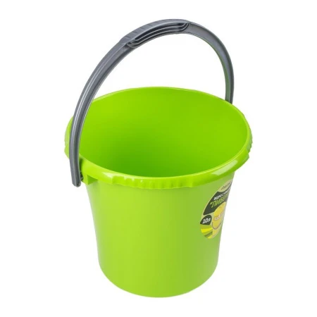 Ведро 10л пластик ЛИБЕРТИ салатовое мерное без крышки (14)