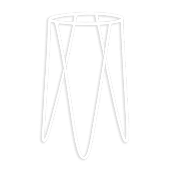 Подставка для цветков на подоконник металл Лофт белая d12см 14*22см 66-609 W (1)