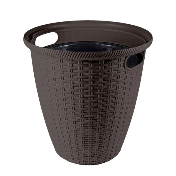 Кашпо 3л 18,5см пластик Rattan с внутренним горшком 1,5л горький шоколад (8) Кашпо 3л 18,5см пластик Rattan с внутренним горшком 1,5л горький шоколад (8)