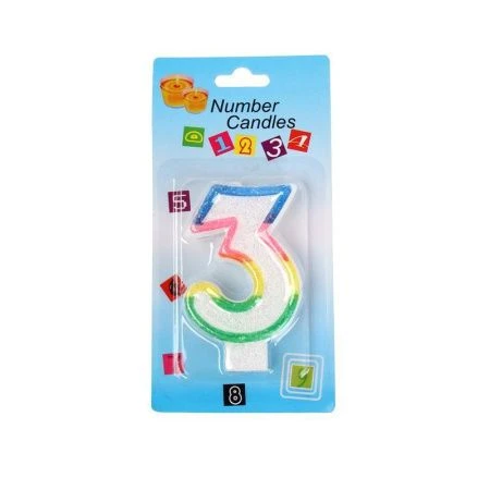 Свеча в торт парафин Цифра 3 KL-1 (12/900) Свеча в торт парафин Цифра 3 KL-1 (12/900)