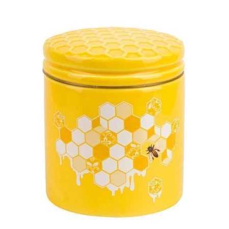 Банка для сыпучих продуктов 480мл 10*10*12см керамика Honey подар.уп. (36)