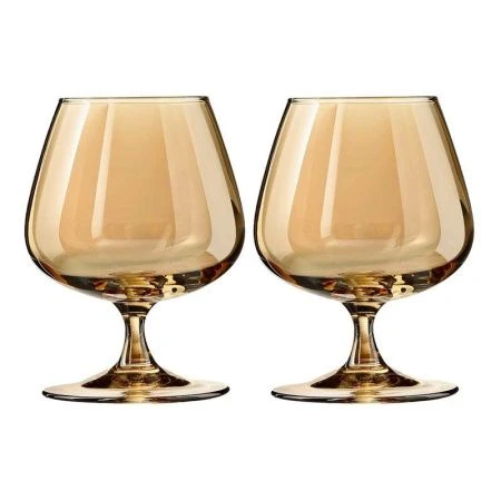 Бокалы для коньяка набор 2шт 400мл стекло ЗОЛОТОЙ МЕД (4/6)