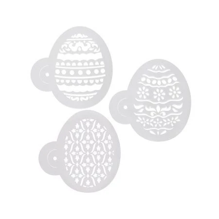 Трафарет для декорации выпечки 3шт пластик Пасхальный VL80-284 (12/144)