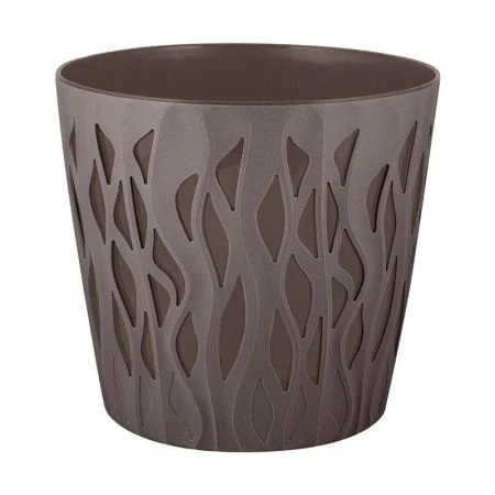 Кашпо 20л пластик Winds с дренажной вставкой 18,7л  340*340*310мм антрацит (9)