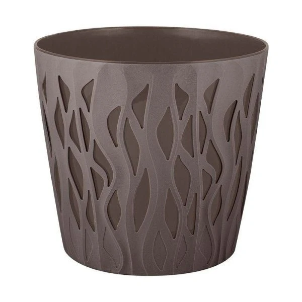 Кашпо 20л пластик Winds с дренажной вставкой 18,7л  340*340*310мм антрацит (9) Кашпо 20л пластик Winds с дренажной вставкой 18,7л  340*340*310мм антрацит (9)