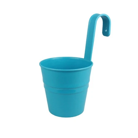Кашпо настенное 13,5*9,6*25см пластик ВЕДРО бирюзовое (10)