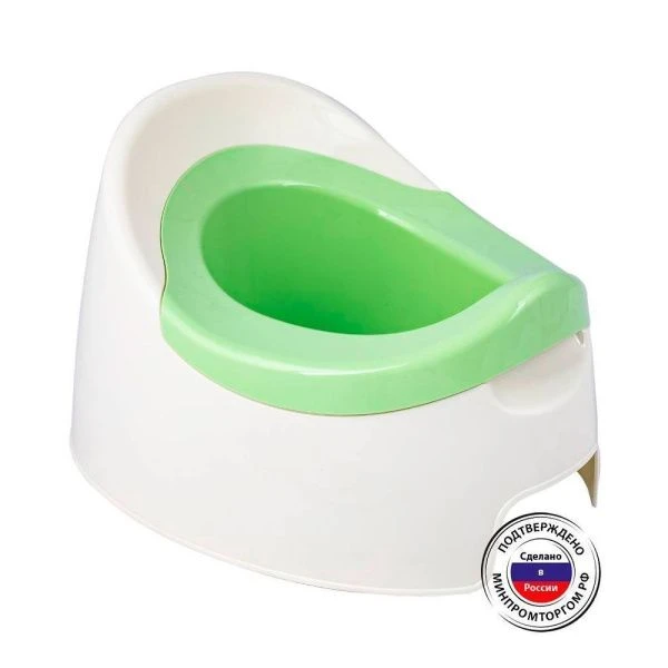 Горшок детский пластик со вставкой 310*280*210мм молочно-зеленый (12)
