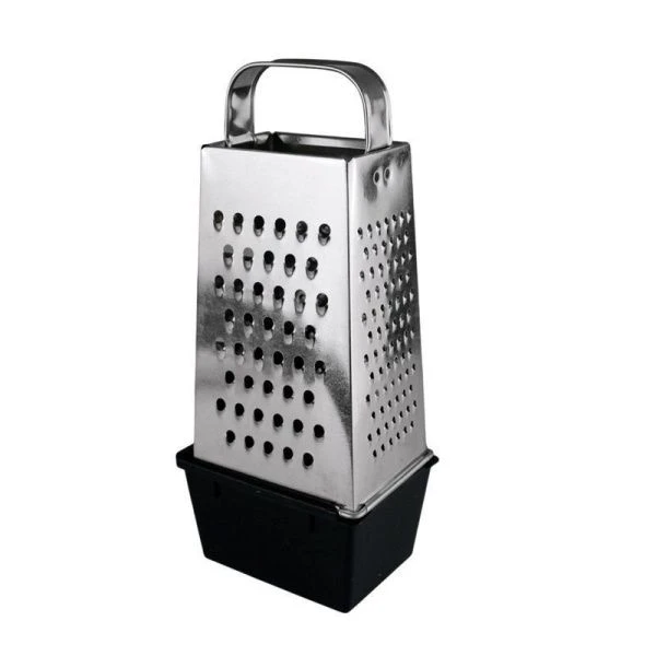 Терка 4 гранная 11*8,5*27см белая жесть с контейнером 450мл К01.002.01 (30)