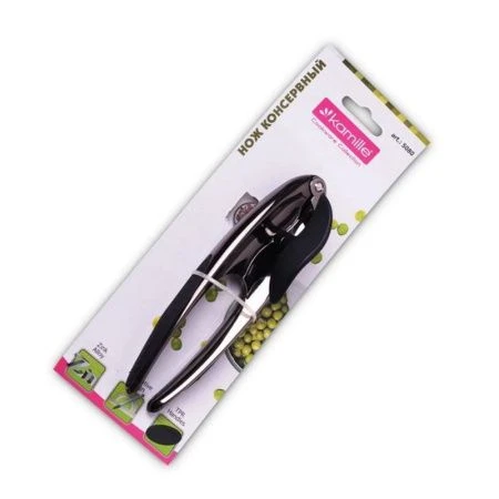 Нож консервный 15,5см металл с TPR-вставками на ручках (72)