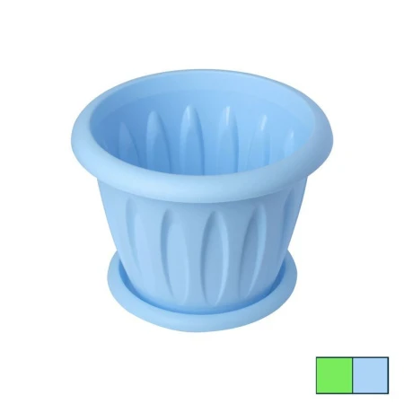 Горшок цветочный 1,8л d18см пластик ФЕЛИЦИЯ колор с поддоном С103К (20)