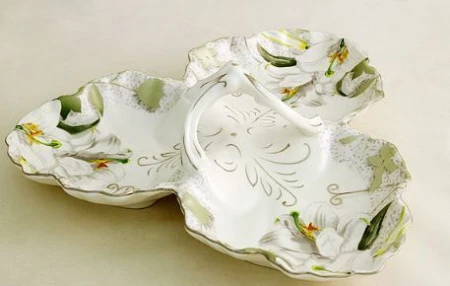 Менажница Лилии на сером RCG320-J52- A