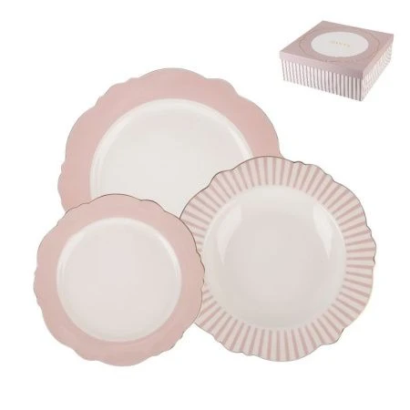 Тарелки набор 6шт 27/21,5/19см фарфор Pink подар.уп. (1) Тарелки набор 6шт 27/21,5/19см фарфор Pink подар.уп. (1)