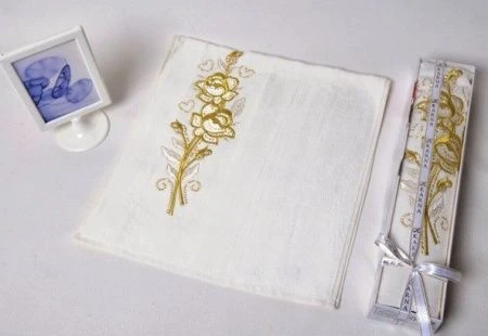 яяяПолотенце 50*90 велюр GONCA GULBAHAR в коробке 1\1 РОЗА (Золотистый)