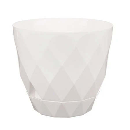 Горшок для цветов 9,3л 277мм пластик Laurel с поддоном белый (10) 221616729/01