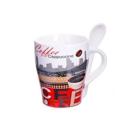 Кружка 340мл фарфор с ложкой COFFEE подар.уп. LR28471 (36) Кружка 340мл фарфор с ложкой COFFEE подар.уп. LR28471 (36)