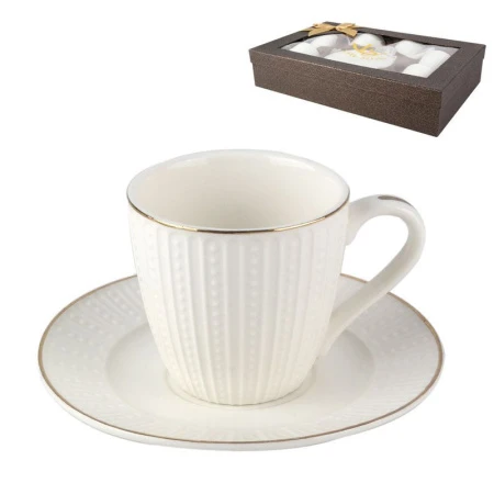 Кофейный набор 12пр фарфор на 6 персон 80мл подар.уп (12)