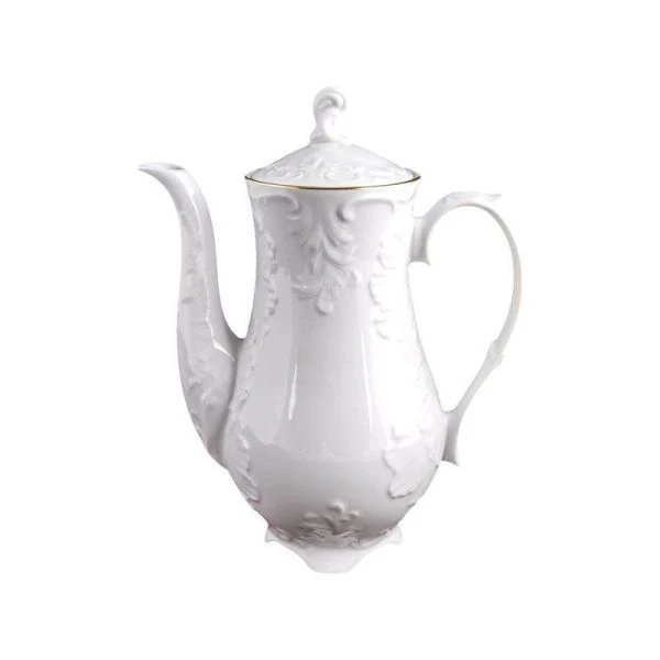 Кофейник 1200мл фарфор ЗОЛОТАЯ ОТВОДКА OMDZ21-Рококо-29 ВЫВОД