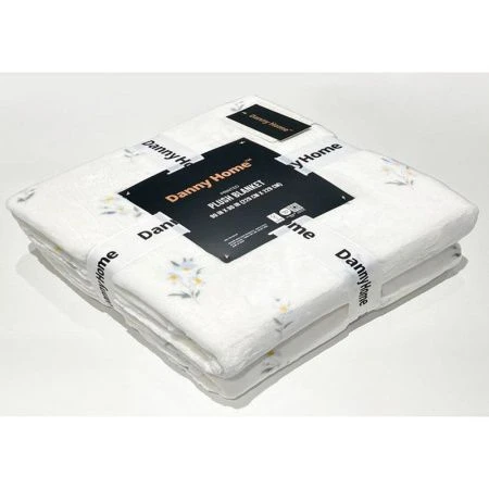 Плед 1,5сп 150*230см 350г/см Фланелевый плюш голубое BL24-1/JC-18246 (8)