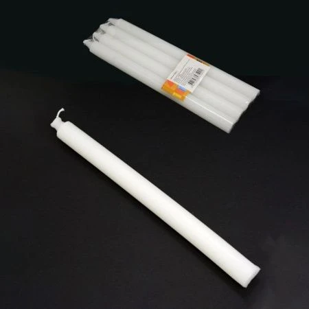 Набор свечей парафин 4шт. 25см белые G354-1 (60)