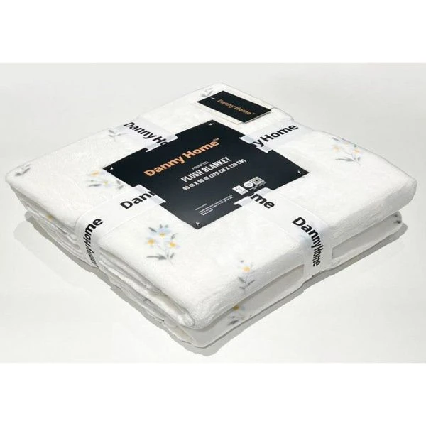 Плед 1,5сп 150*230см 350г/см Фланелевый плюш голубое BL24-1/JC-18246 (8)