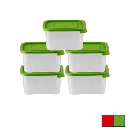 Набор контейнеров пищевых 5шт 200мл пластик ККАСКАД КВАДРО (48)