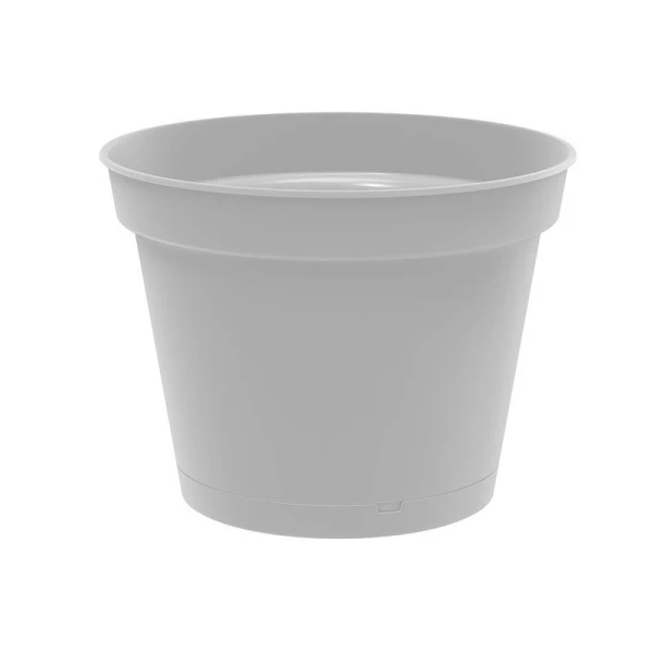 Горшок для цветов 1,2л 150мм пластик Mint с поддоном серый (36) 221611935/03