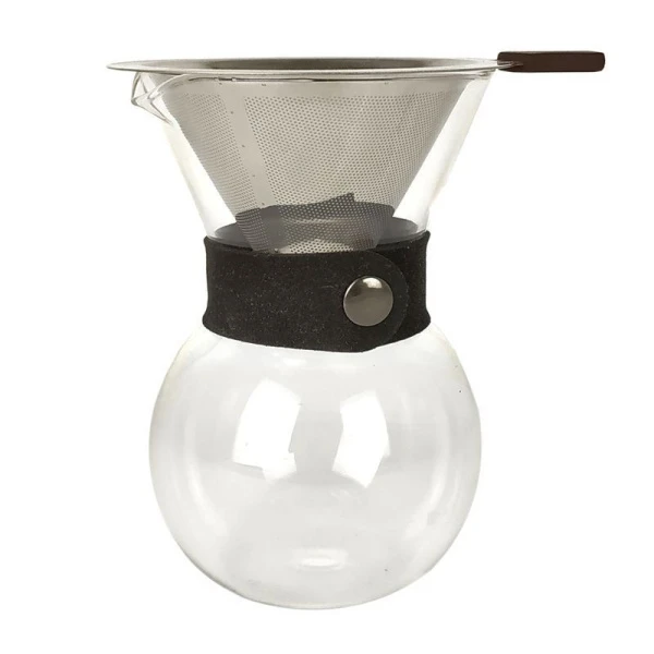 Кофеварка ручная капельная (кемекс) 9*13см стекло f-901a-black/JC-10872 (80)