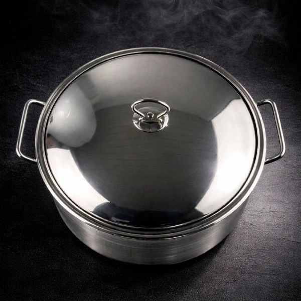 Кастрюля 14,5л 36*19см нерж.сталь с мет.крышкой индукция JC-182