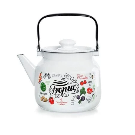 Чайник 3,5л эмаль БОРЩ (4)