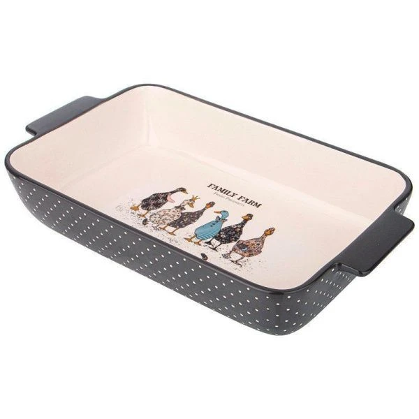 Блюдо для запекания 3,6л 39*22,5*7,5см керамика Family Farm (6)