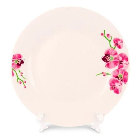 Тарелка мелкая 15см фарфор ОРХИДЕЯ круглая (12/96)