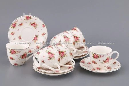 Кофейный набор 12пр 100мл фарфор на 6персон (12)