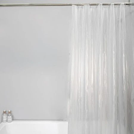 Штора для ванной 180*180 PEVA Кристалл Водопад прозрачная (16)