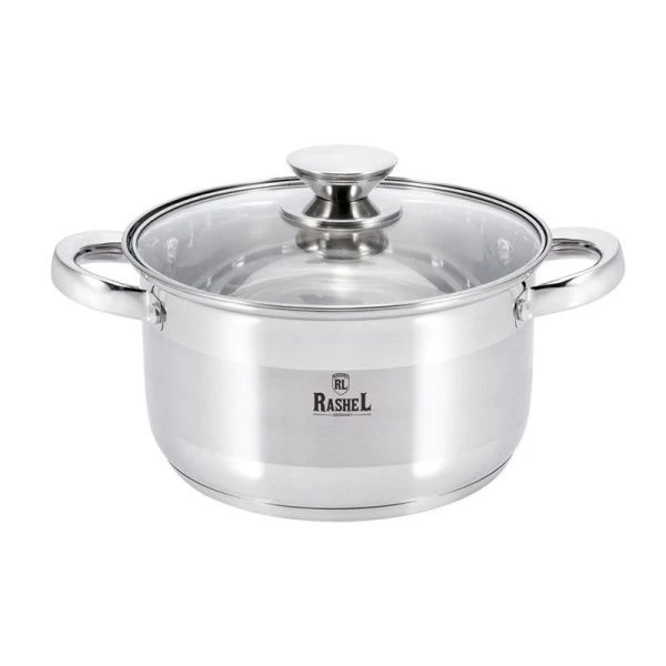 Кастрюля 7,6л нерж.сталь БЕРТА со стекл.крышкой 26*15см (4)