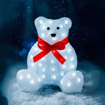 Фигурка новогодняя световая МЕДВЕДЬ 35х35см JC-5421 (4)